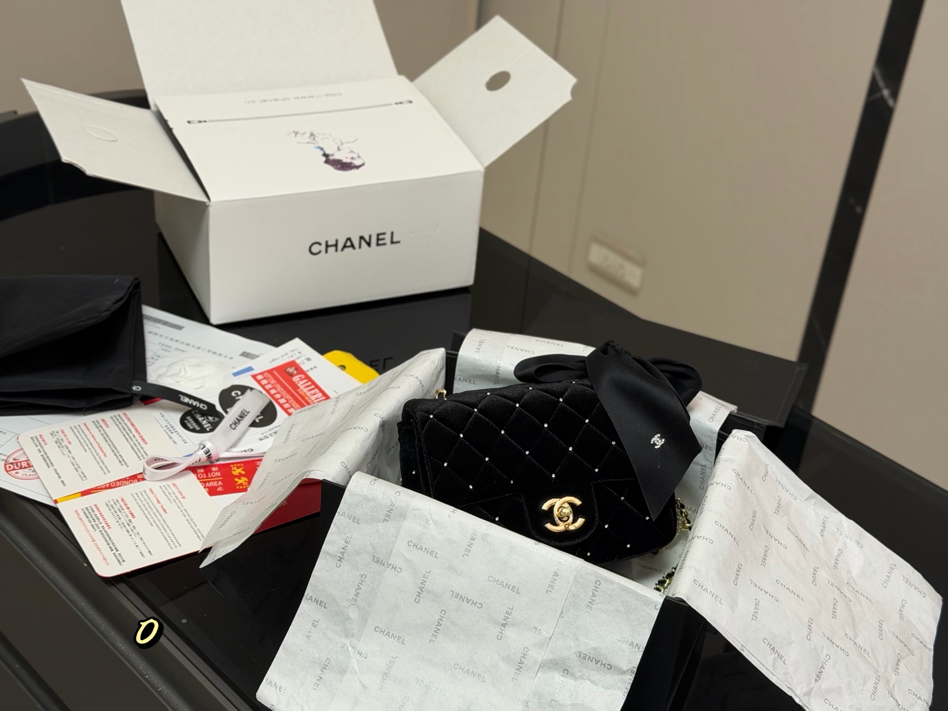 Chanel Gold Globe Square Bag