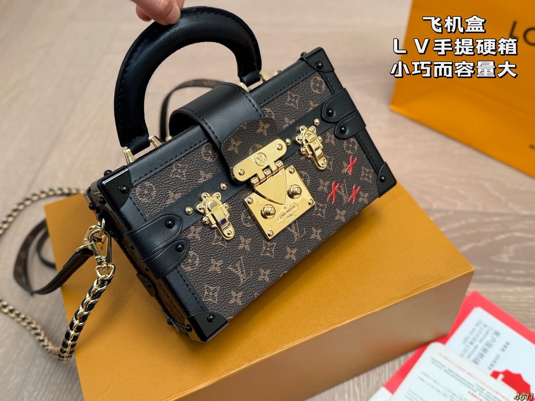 LV Handbag with Hard-sided Fit