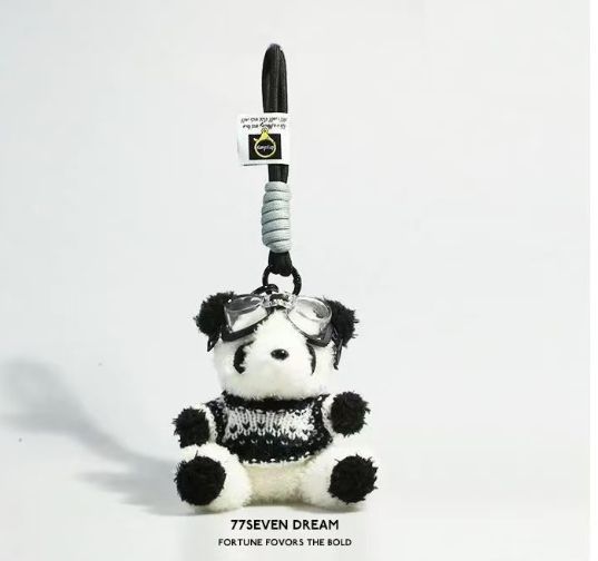 Black and white panda pendant