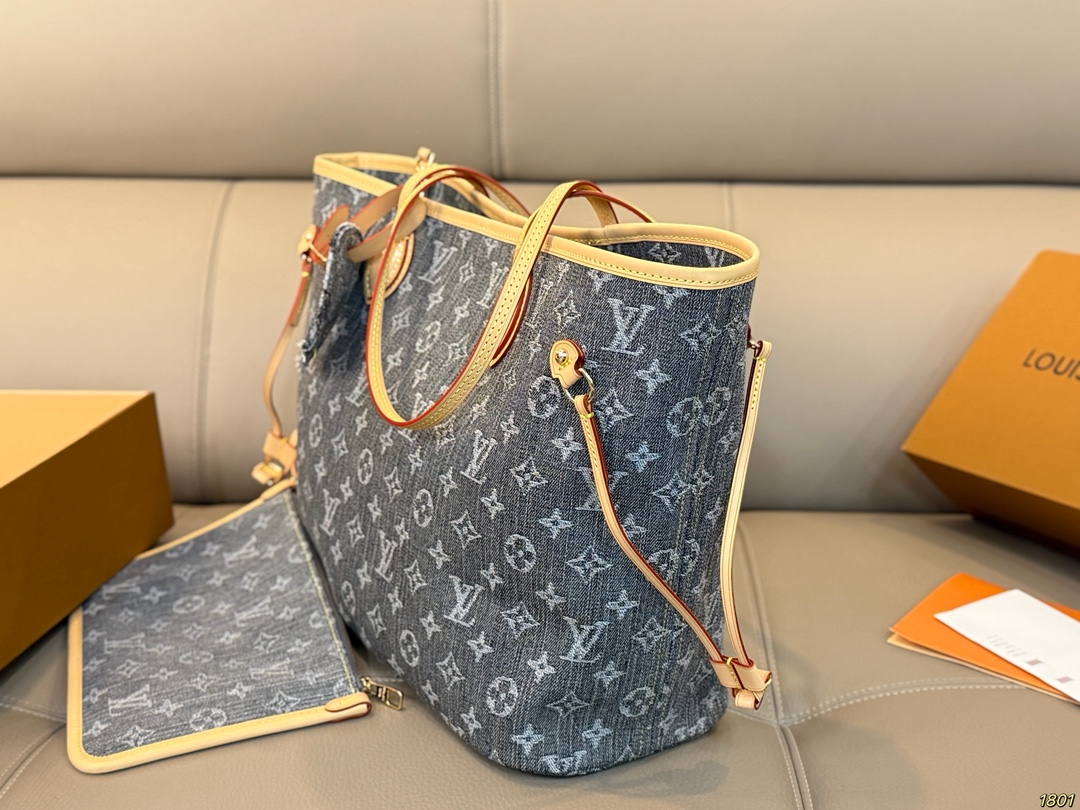 LV's new denim shopping bag