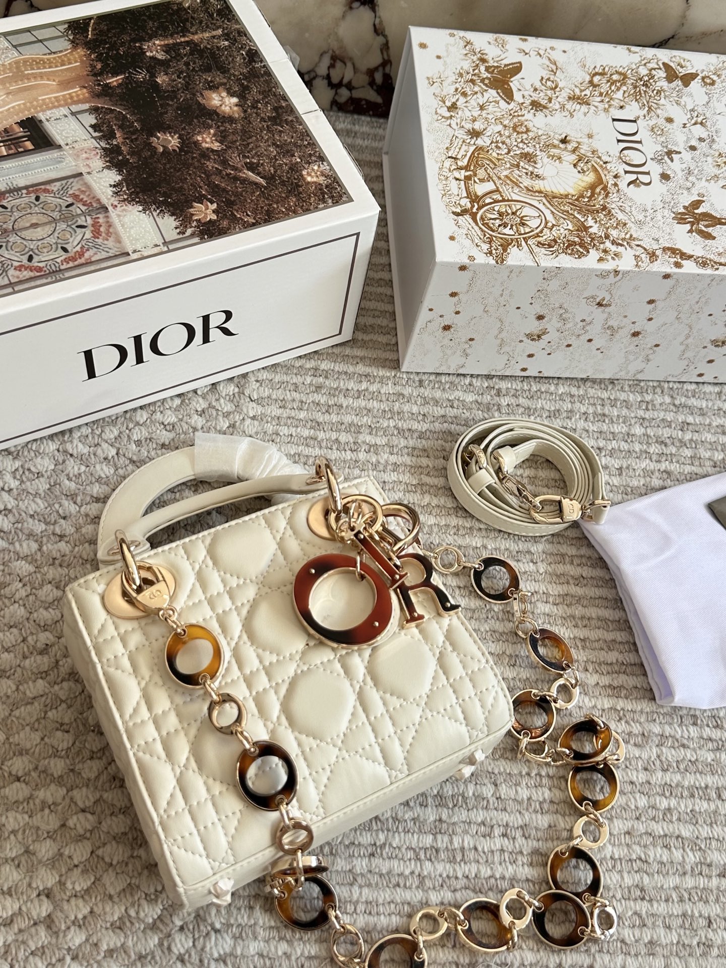 Dior Lady new tortoiseshell chain bag