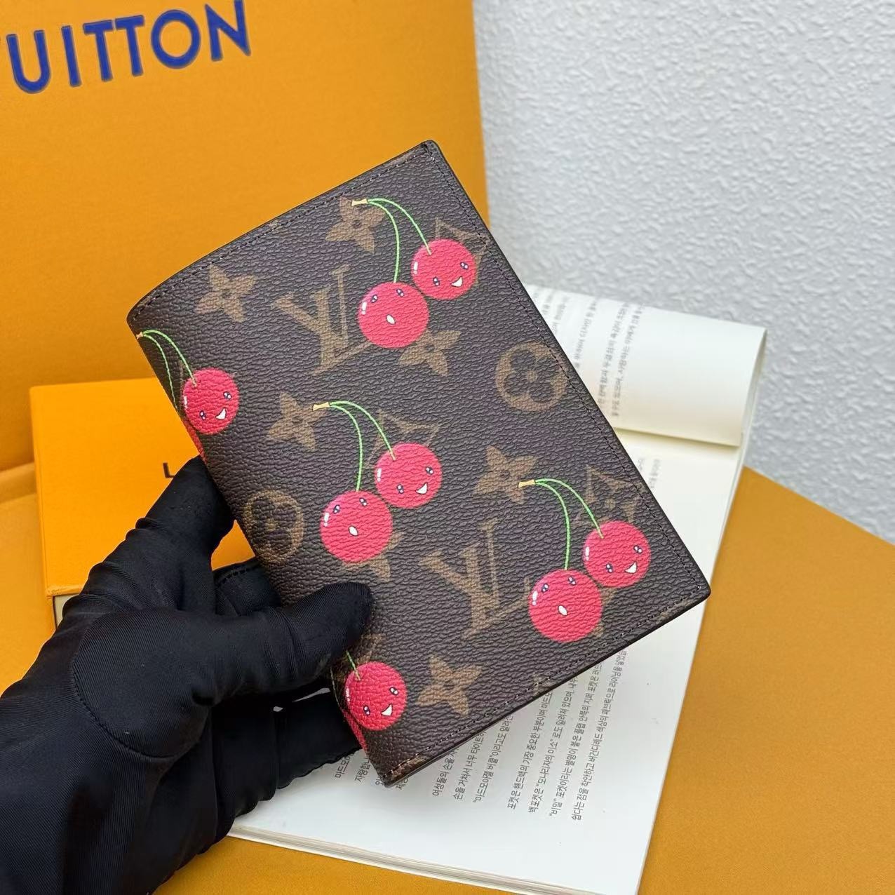LV Cherry Passport Cover