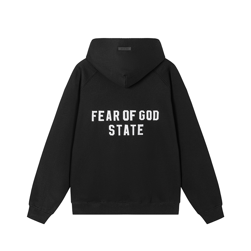 FEAR OF ESSENTIALS Fleece-Lined Zip-Up Sweatshirt