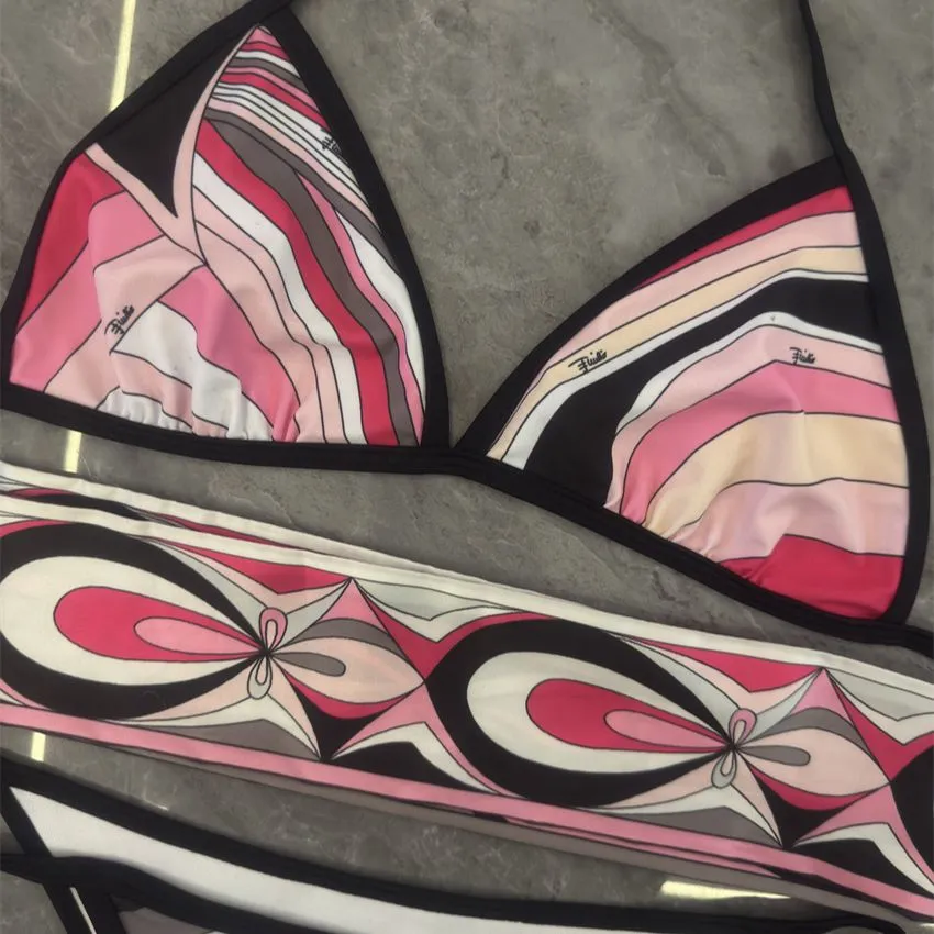 Three-piece bikini swimsuit