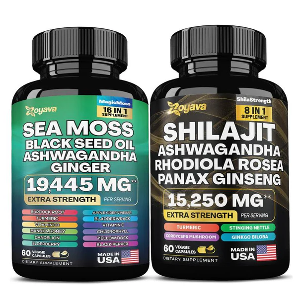 Dynamic Vitality Bundle - Zoyava Sea Moss Multivitamin & Power Combo