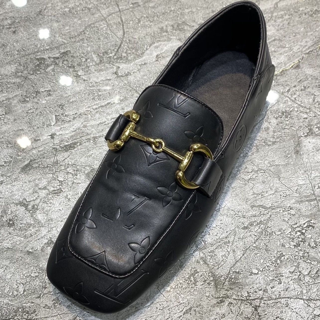 Square toe shoes versatile fashion label PD10041023