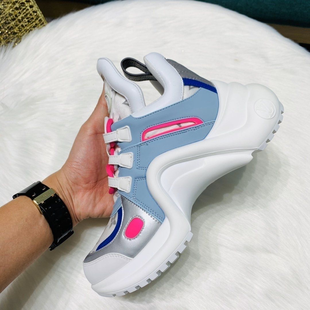 Color-blocking dad shoes old flower casual sports shoes women's jelly color breathable lace-up single shoes height-enhancing shoes S03