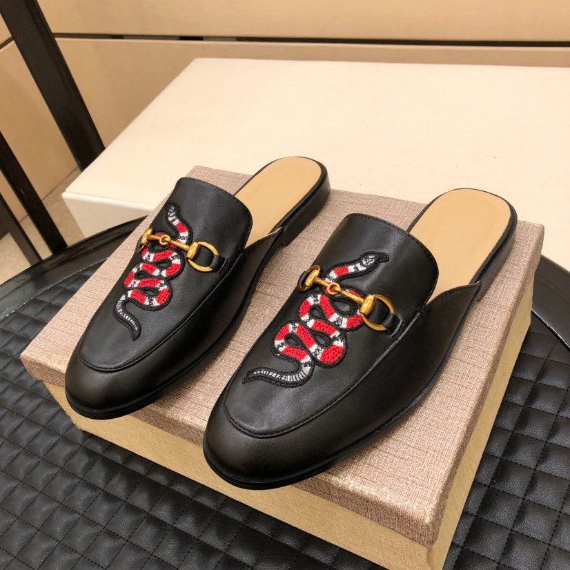 Men's Classic Lightweight Rubber Flexible Half Slippers-5