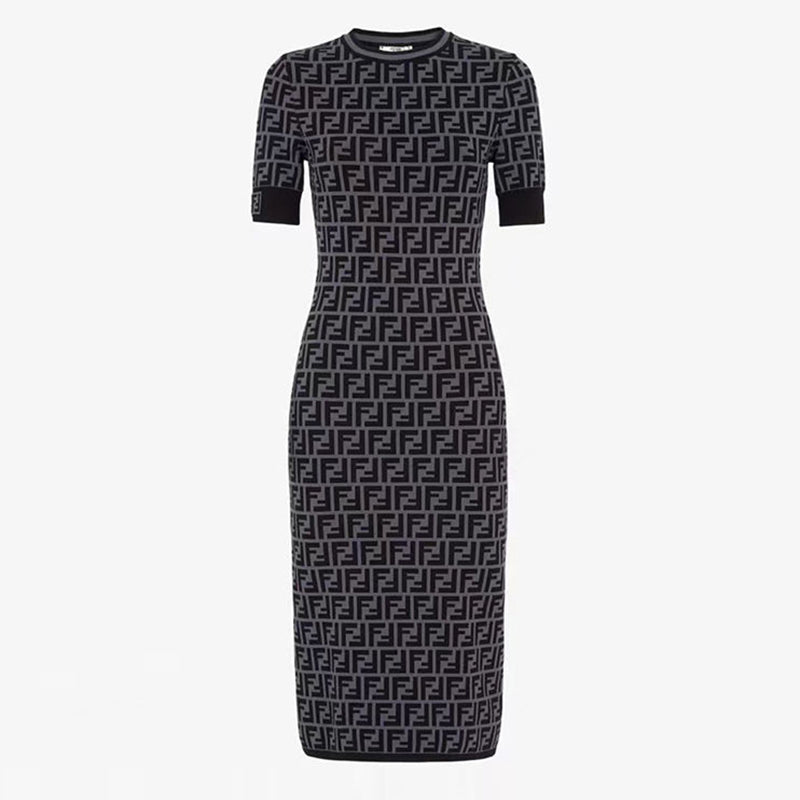 New Classic Knitted Short Sleeve Dress PD10042020