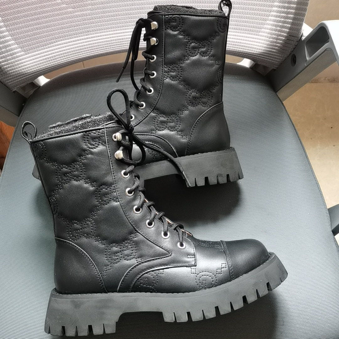 Domineering thick-soled muffin couple style Martin boots knight boots