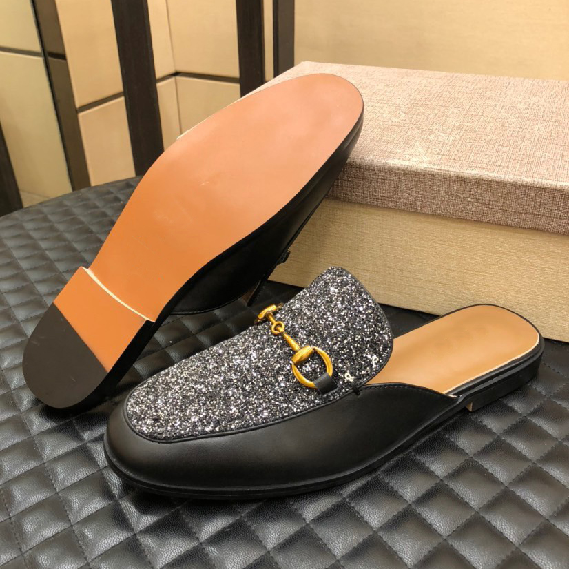 Men's Classic Lightweight Rubber Flexible Half Slippers-12
