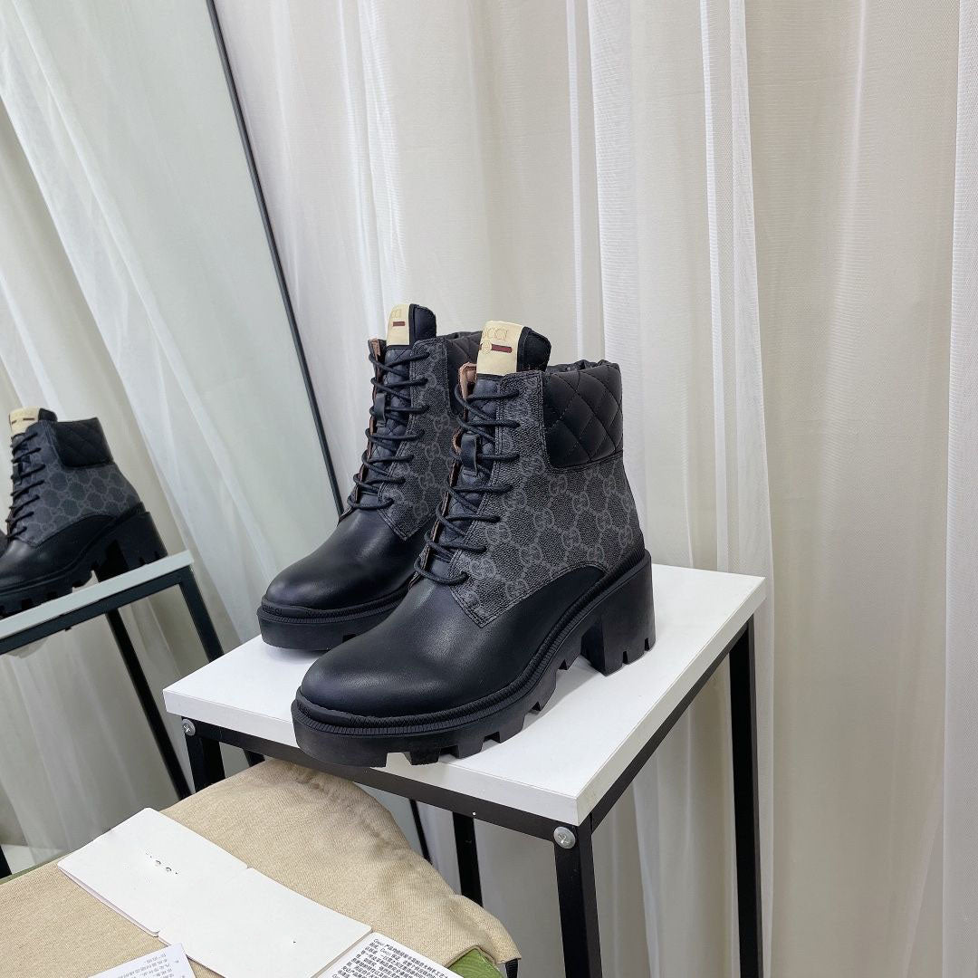 Autumn and winter catwalk new style preemptive masterpiece classic fashion ankle boots