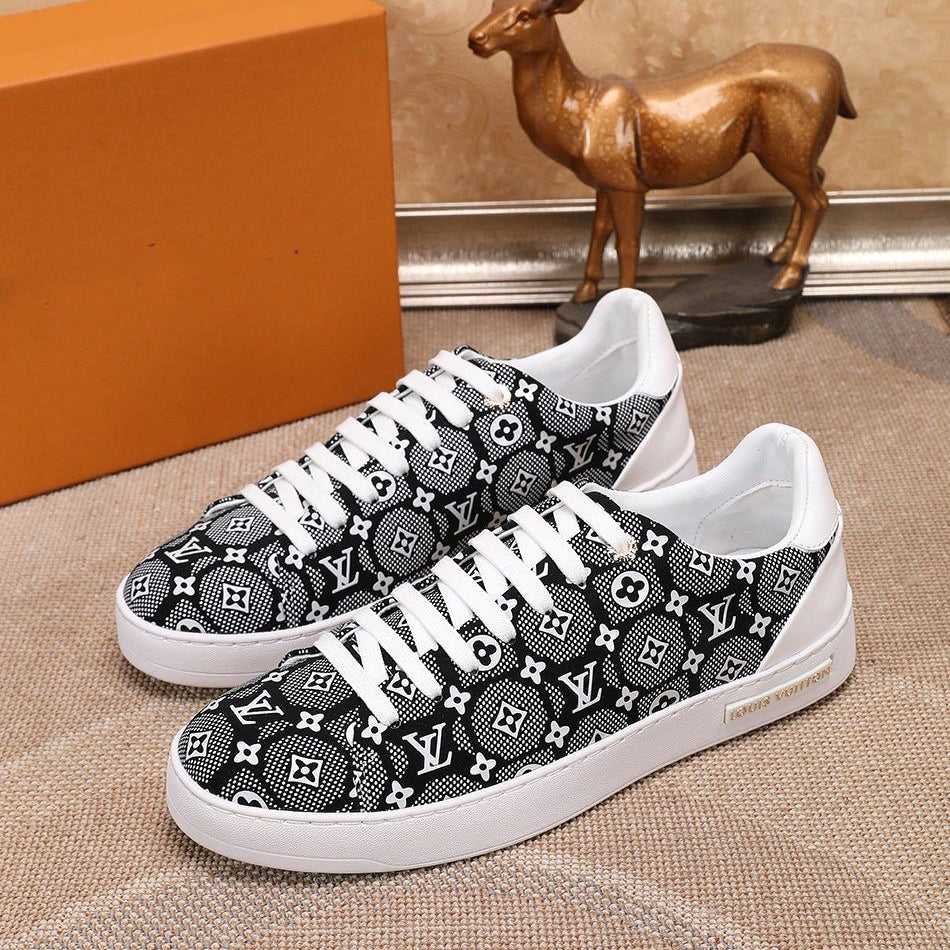 New Fashion Letter Pattern Lace Up Casual Cloth Sneakers