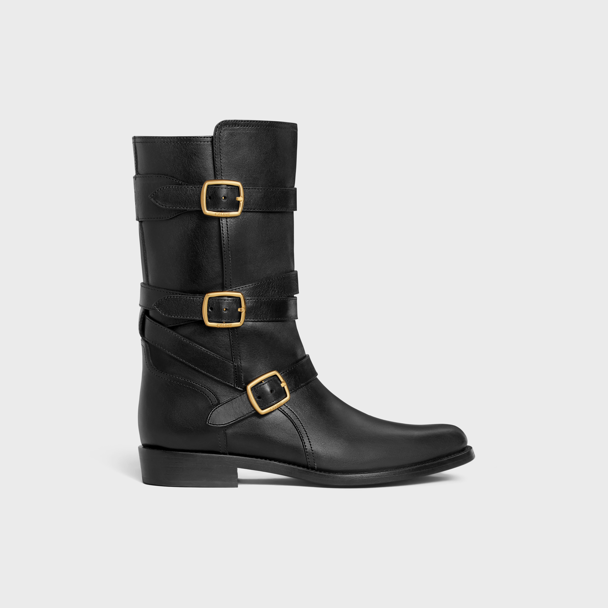 CE LYRA TRIPLE BUCKLES BOOT IN CALFSKIN
