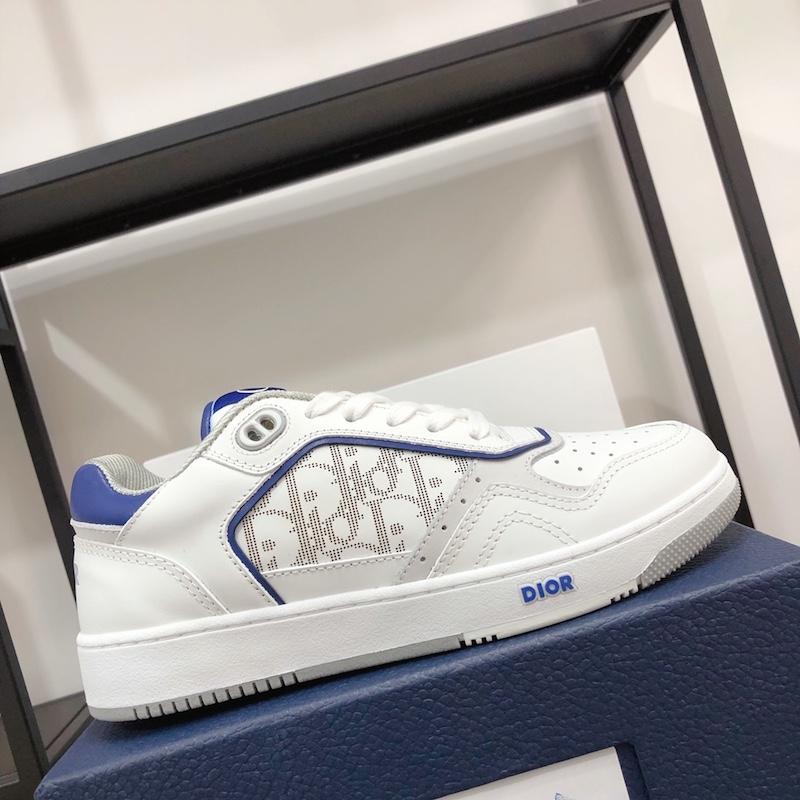 B27 Low Top Oblique Sneaker White/Blue