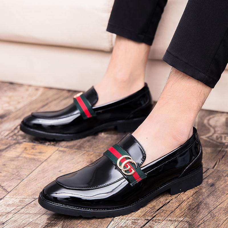 Classic Leather Up Dress Shoes Loafer Slip-On Shoe V102 PD02062504