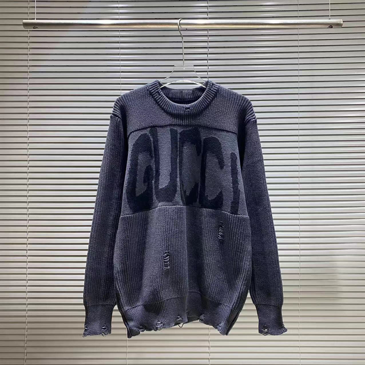 Autumn and winter new three-dimensional letter embroidery round neck sweater men's and women's loose casual tops S11