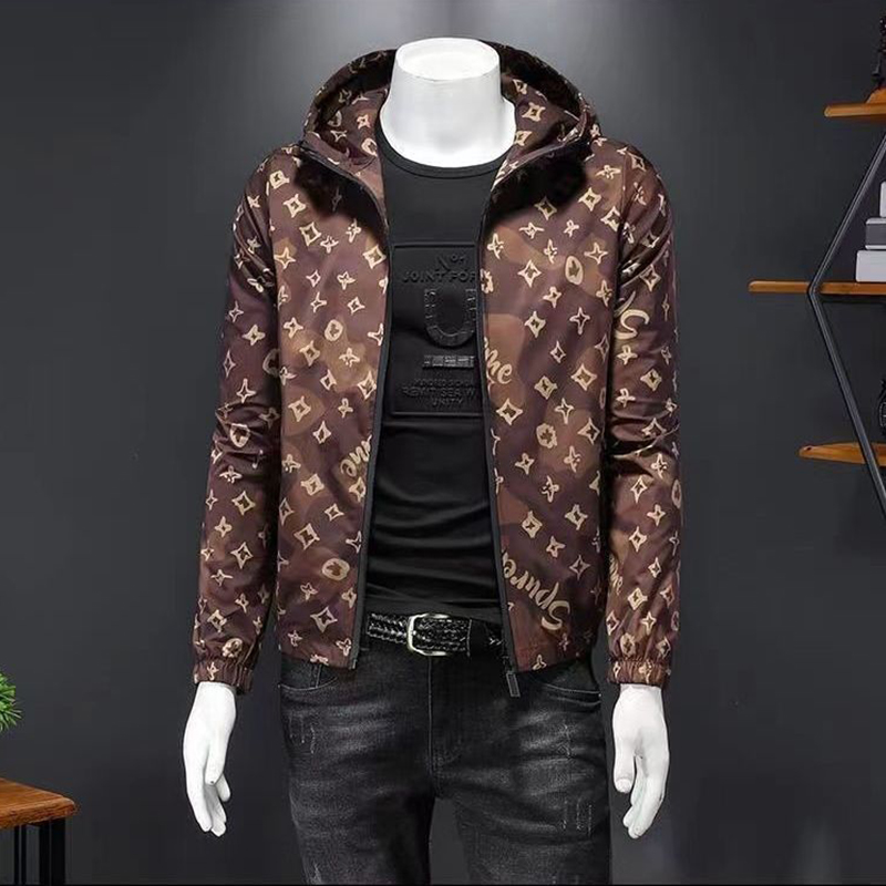 men's jacquard Brown casual Jacket suits