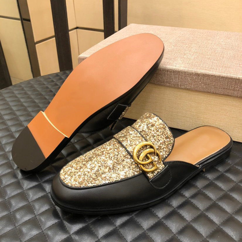 Men's Classic Lightweight Rubber Flexible Half Slippers-17