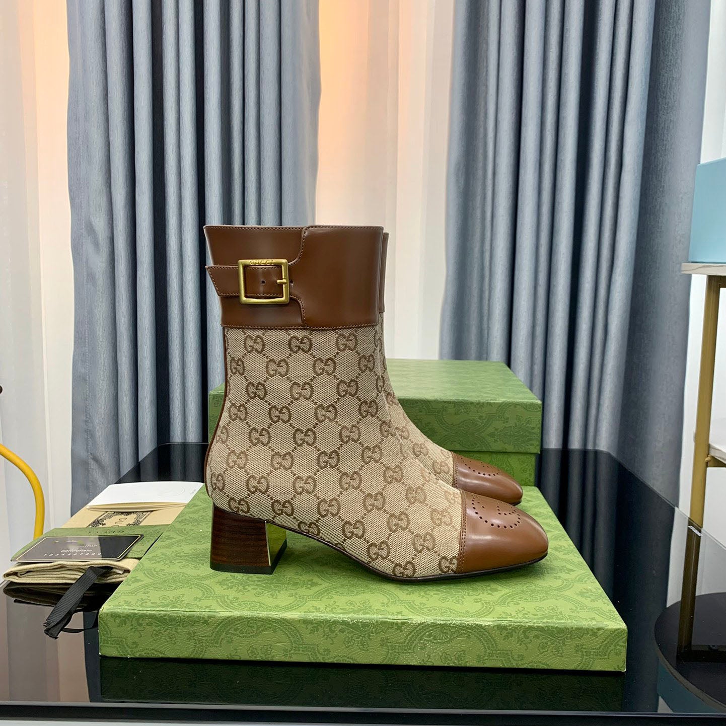 Early autumn round interlocking double new ankle boots