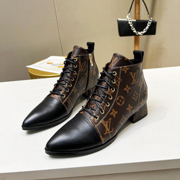 New Fashion Ladies Lace-Up Heel Booties