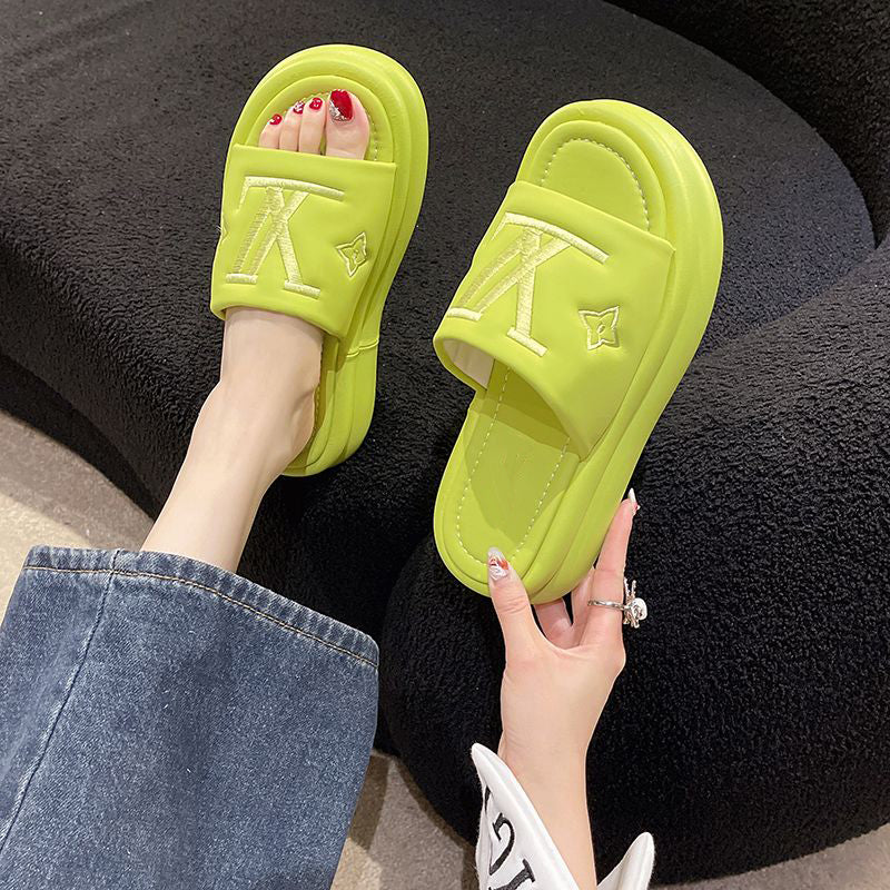 New letter outerwear thick sole sandal PD10050502