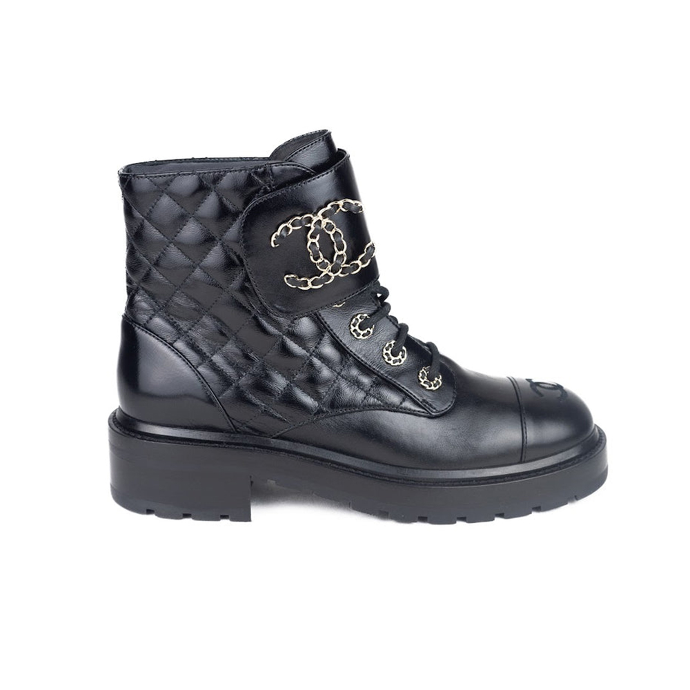 Women's CC Lace Up Boots Black 914103