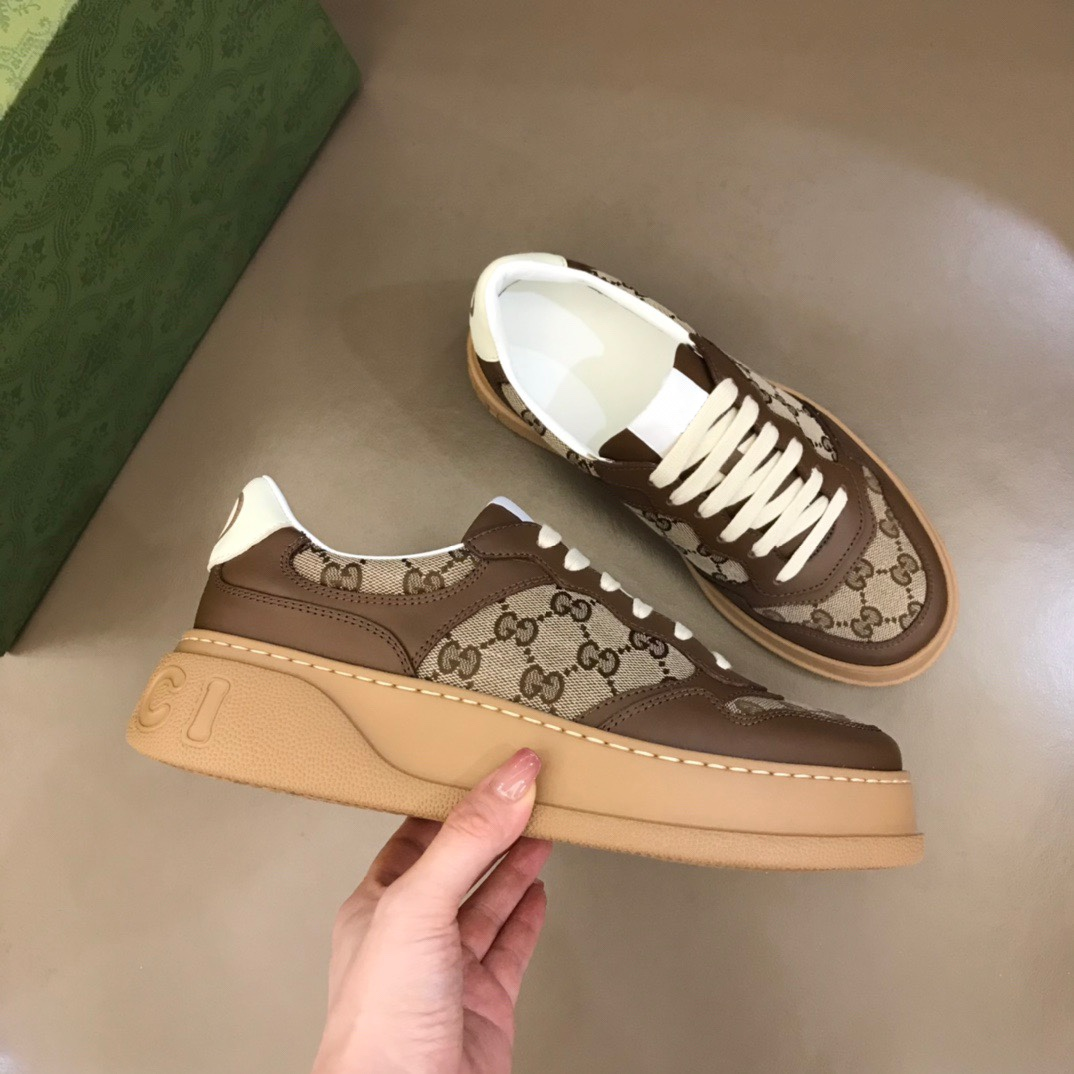 G logo fashion luxury Brown sneakers
