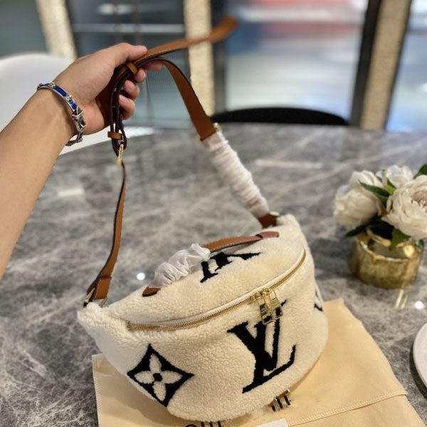 Autumn Winter Fashion Waist Bag Wool Chest Bag Messenger Bag