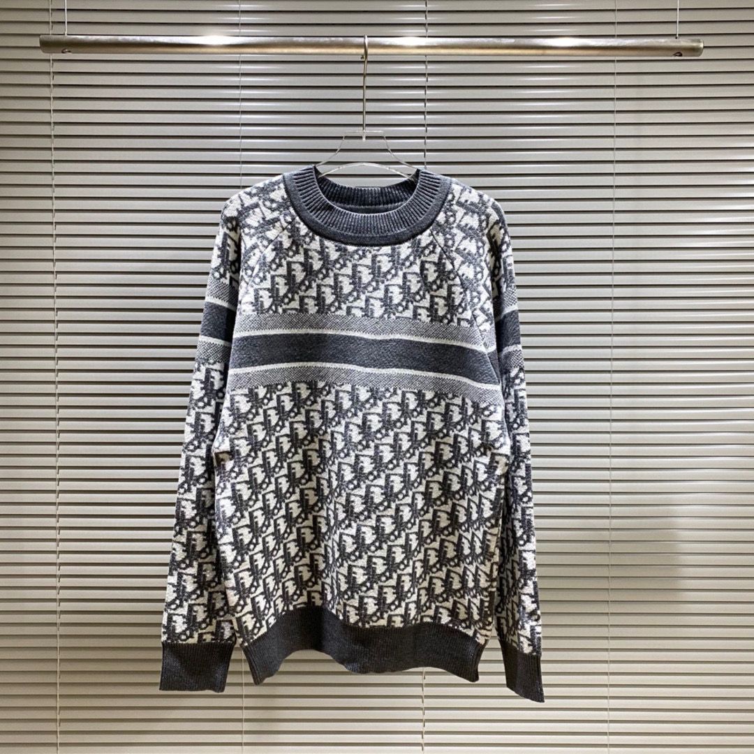 Autumn and winter new three-dimensional letter embroidery round neck sweater men's and women's loose casual tops S05