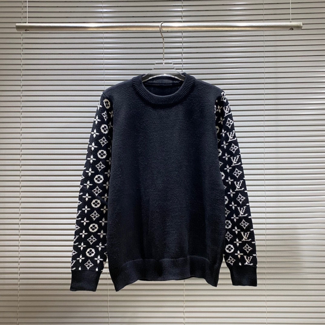 Autumn and winter new trendy brand letter jacquard knitted sweater men and women loose casual round neck top couple models S23