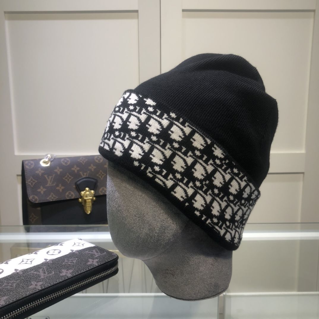 Hat men's autumn and winter knitted hat line cotton hat cold-proof wool hat cycling winter hat men
