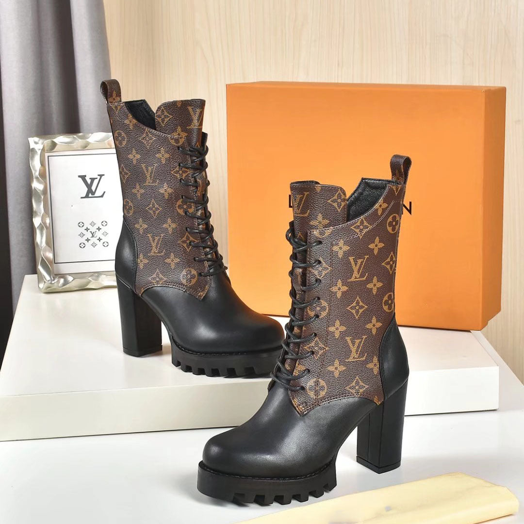 New fashion high-heeled all-match ankle boots S09