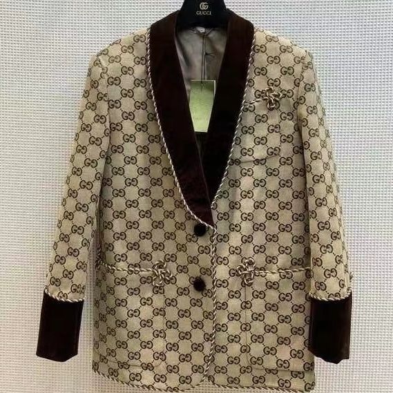 New logo color block blazer