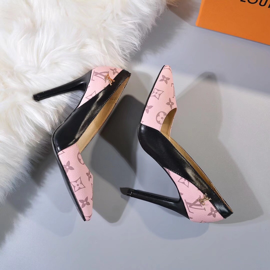 Pink pointed toe high heels XC16042707
