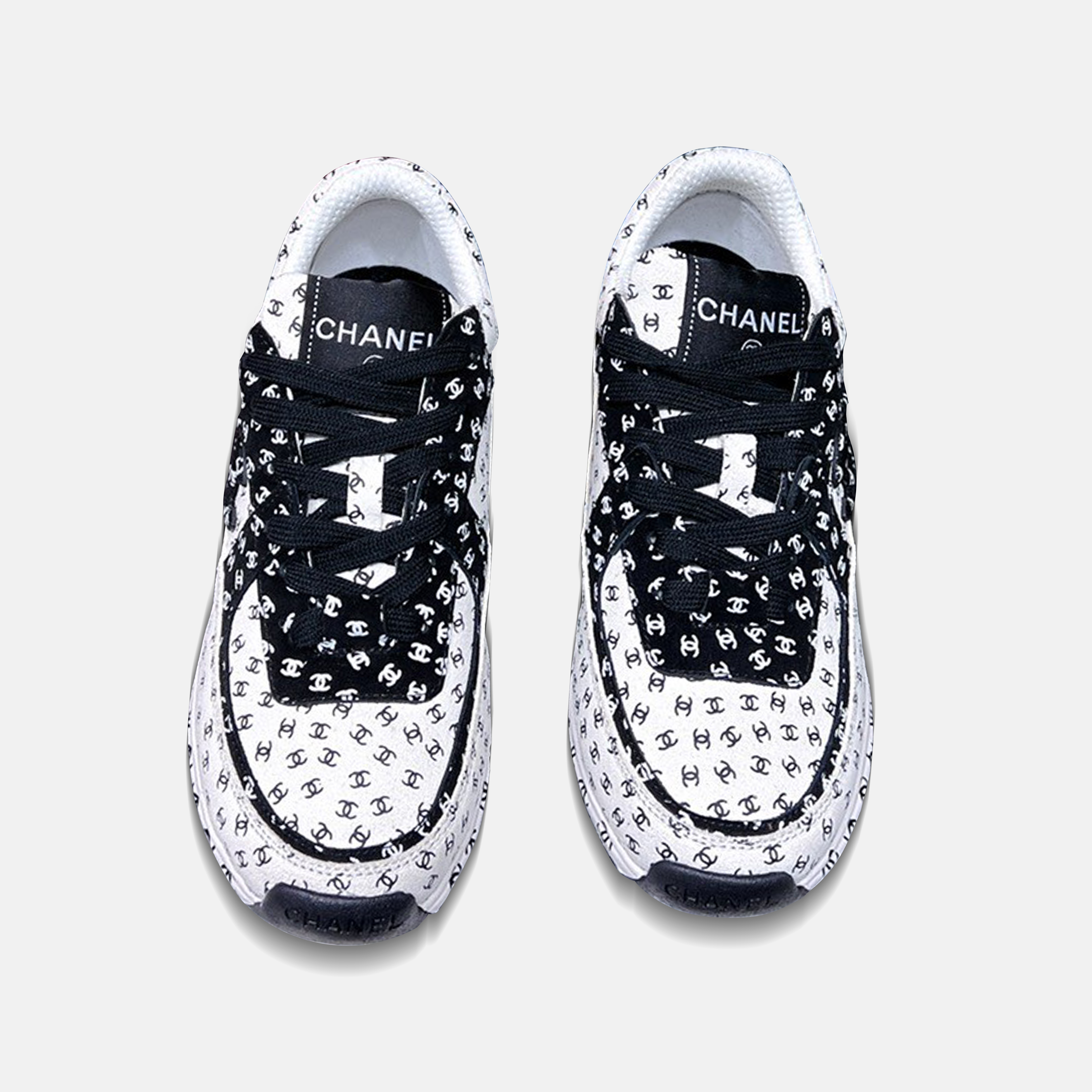 Suede Trainer Printed CC White 920105
