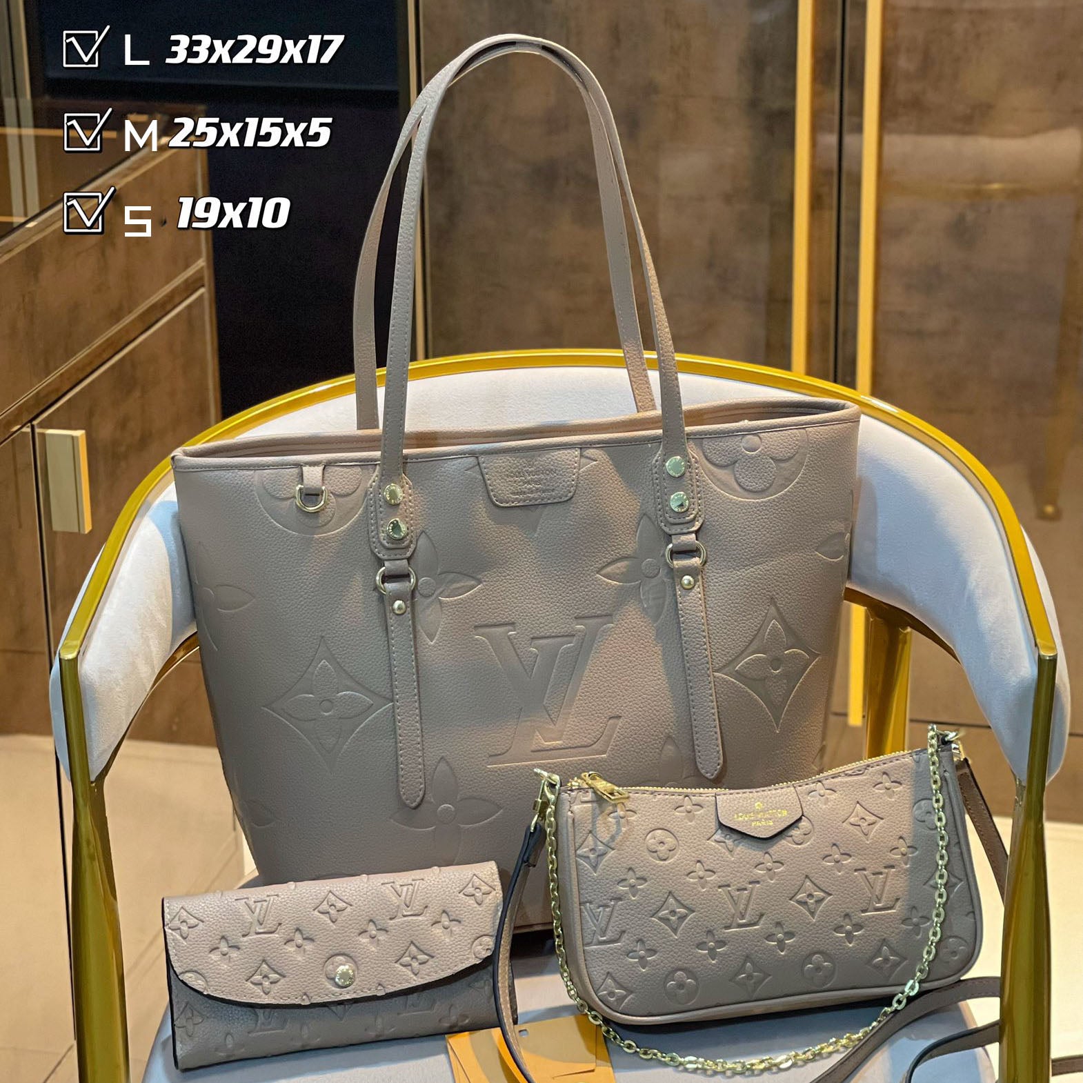 New fashion design style all-match three-piece bag S8