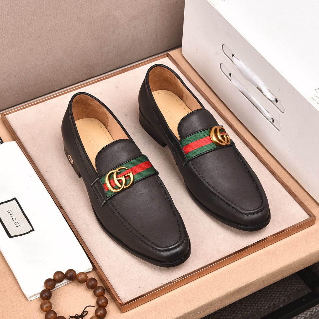 Gentleman Men's Shoes Leather Popular Classic Presbyterian Pattern Loafers G10