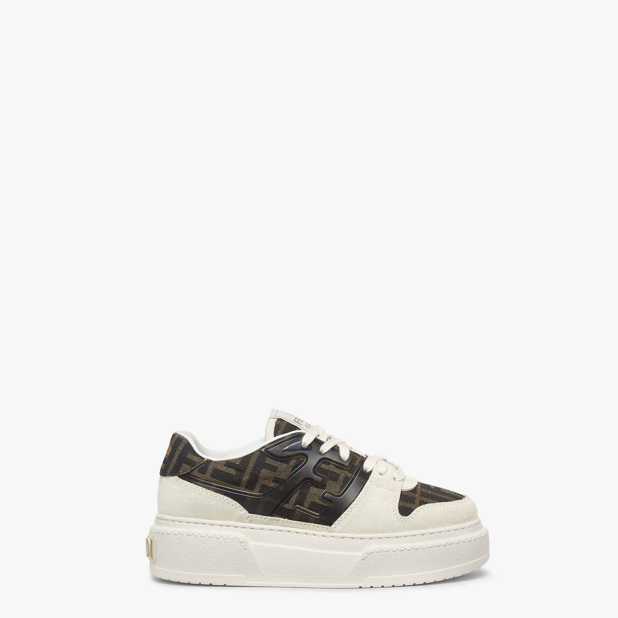 Canvas and white suede platform low-tops Men's Sneakers