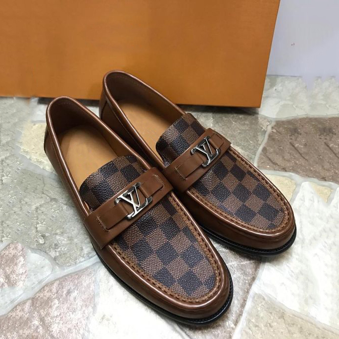 New Classic Letter Patent Leather Up Dress Shoes Loafer Slip-on shoe