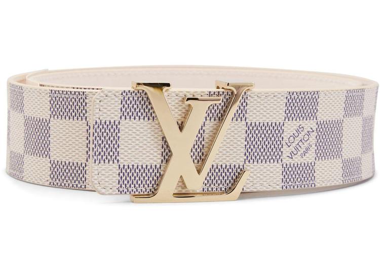 AMAZING WHITE DAMIER LEATHER BELT
