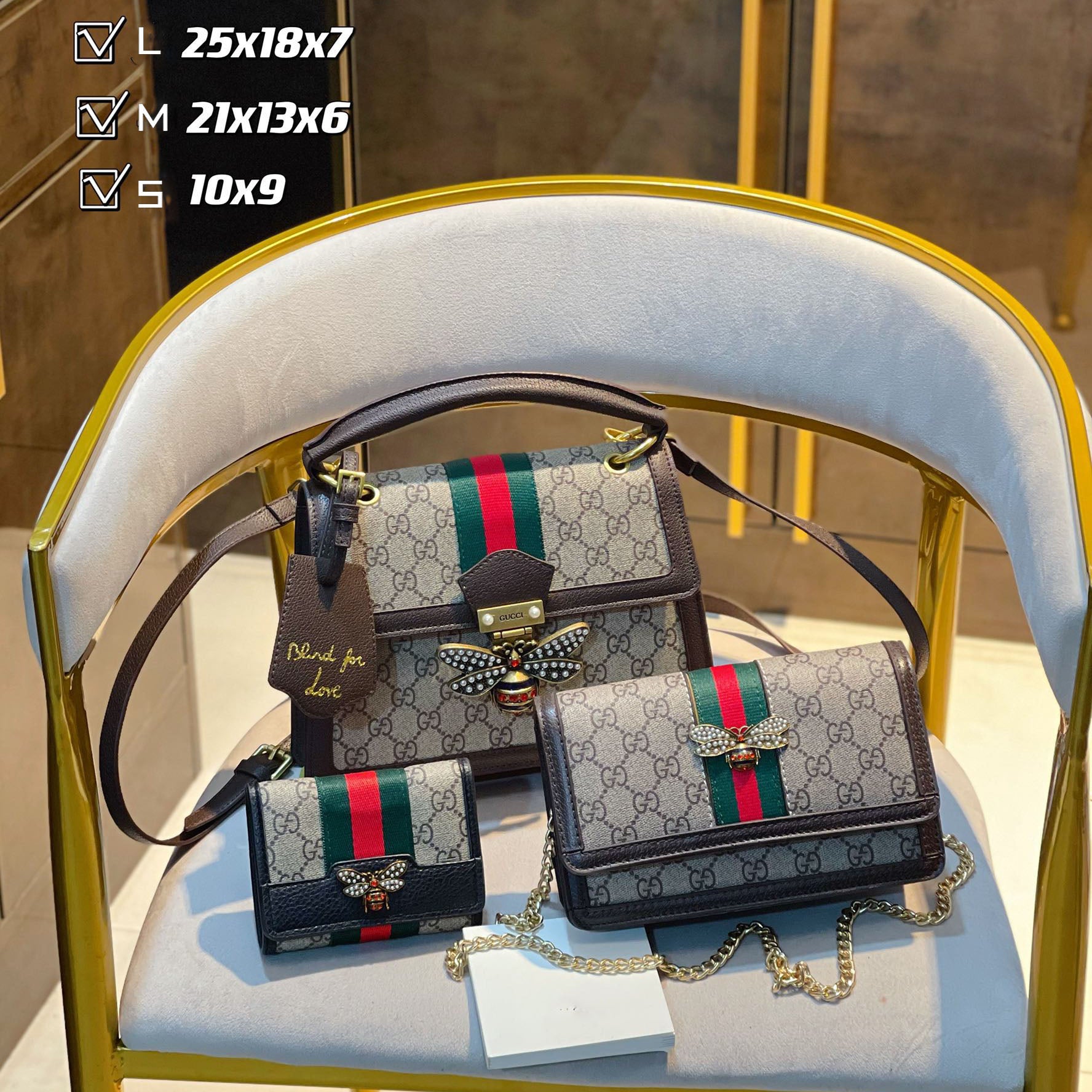 New fashion design style all-match three-piece bag S42