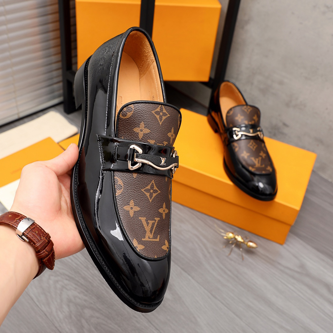 Luxury two tone formal dress slip on shoes