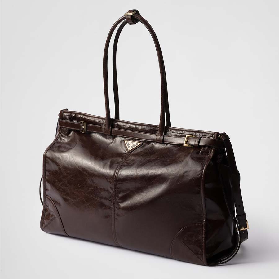 Large leather handbag