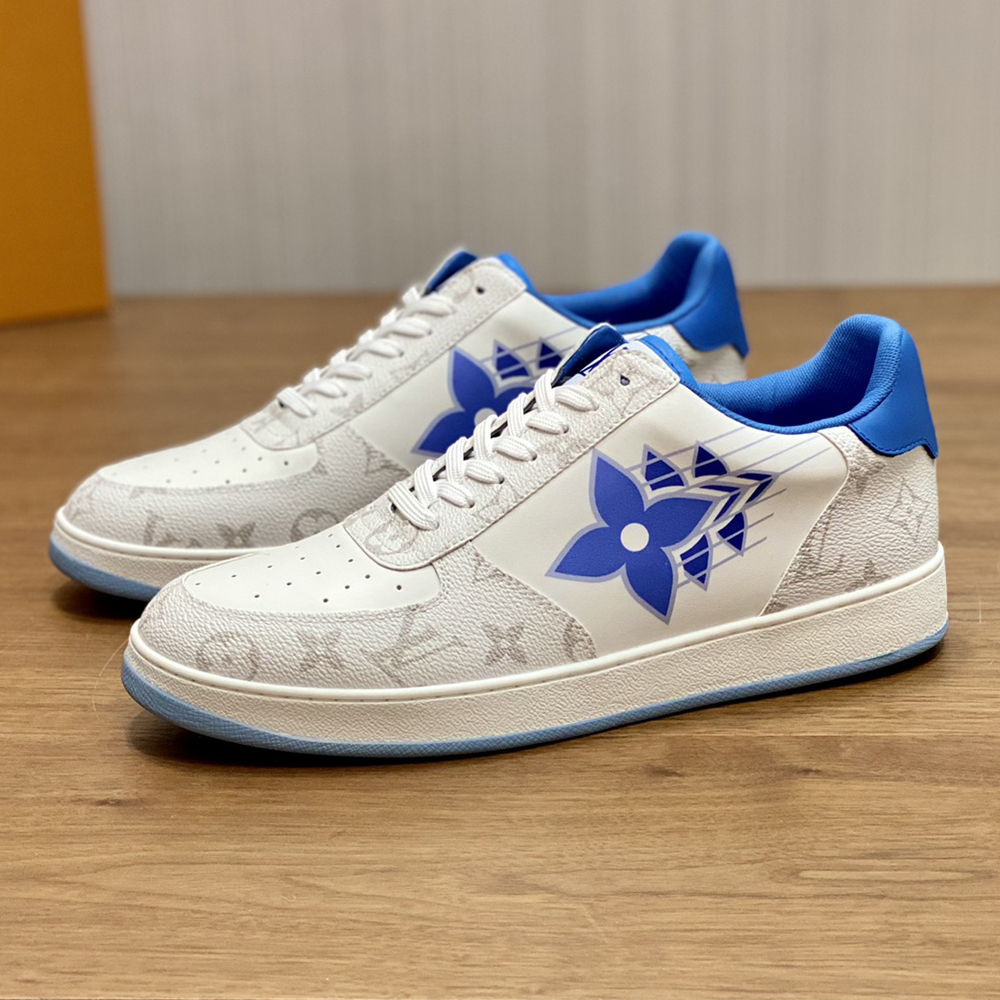 Blue Print Fashion Lace-Up Sneakers