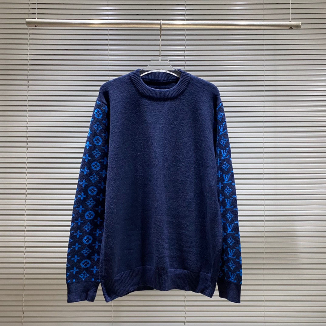 Autumn and winter new trendy brand letter jacquard knitted sweater men and women loose casual round neck top couple models S23
