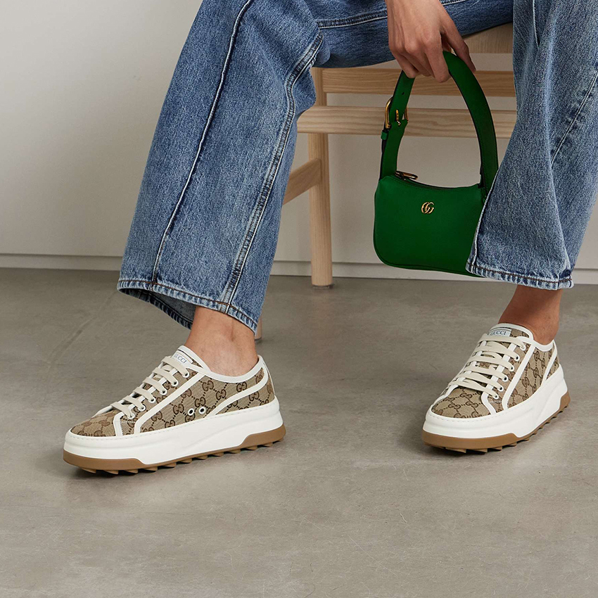 Jacquard canvas sneakers 951288