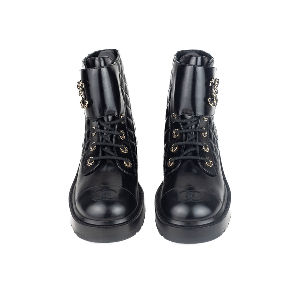 Women's CC Lace Up Boots Black 914103