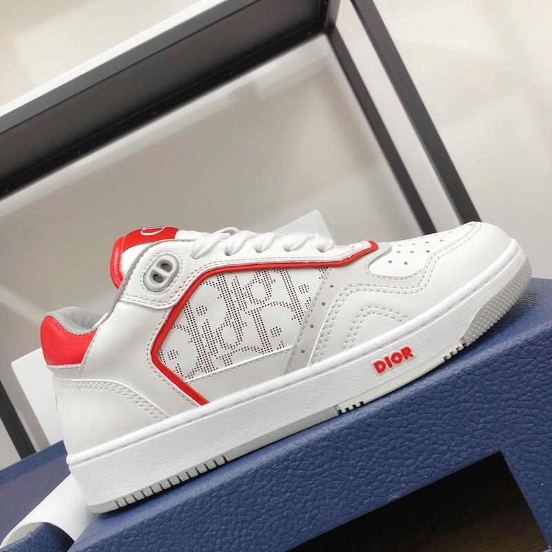 B27 Low Top Oblique Sneaker White/Red