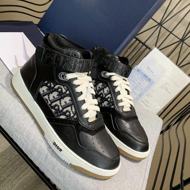 B27 High Top Oblique Black Sneakers